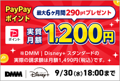 【DMM | Disney+ セットプラン】PayPayキャンペーン