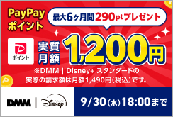 【DMMプレミアム】【DMM | Disney+ セットプラン】PayPayキャンペーン